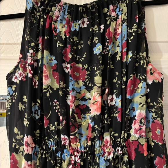 Suzi Chin for Maggy Boutique Pink and Red Sleeveless Maxi Sundress Size 14 - Picture 9 of 9